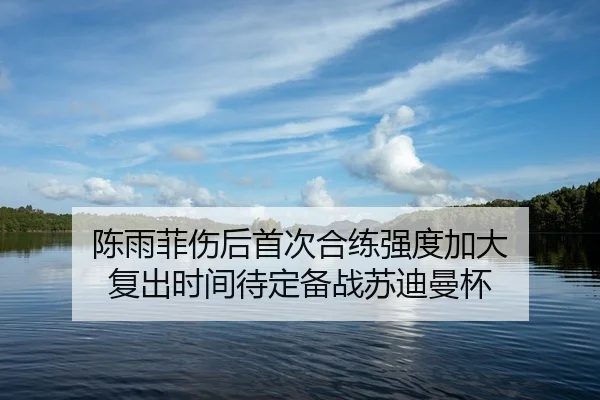 陈雨菲伤后首次合练强度加大 复出时间待定备战苏迪曼杯